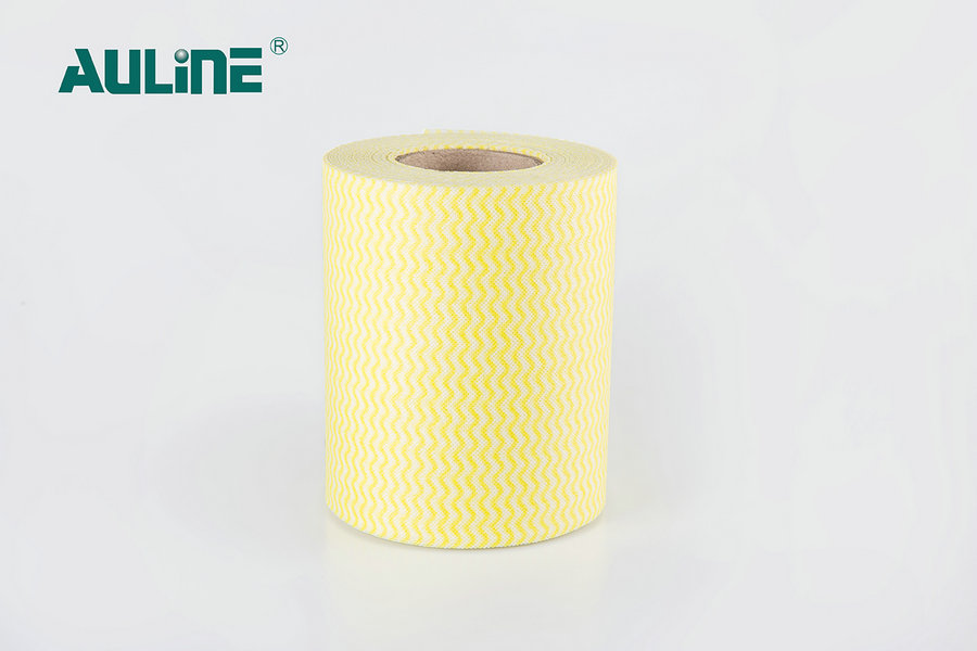 Debajo de la serie de pulpa de madera impresa de Spunlace Nonwoven Yellow